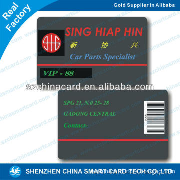 CR80 plastic pvc barcode food discount card
